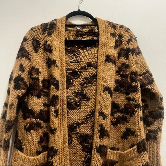 R13 Leopard Grunge Cardigan